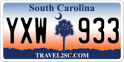 SC license plate YXW933