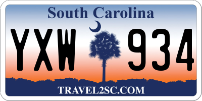 SC license plate YXW934