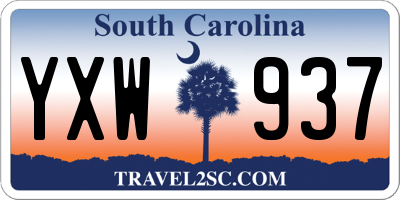 SC license plate YXW937