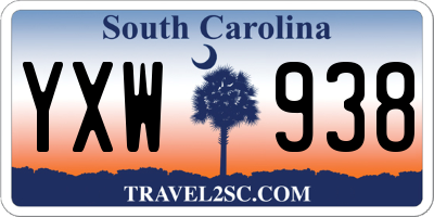 SC license plate YXW938
