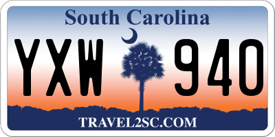 SC license plate YXW940