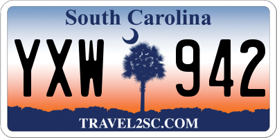 SC license plate YXW942