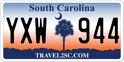SC license plate YXW944