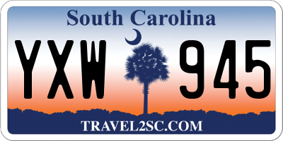 SC license plate YXW945