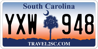 SC license plate YXW948