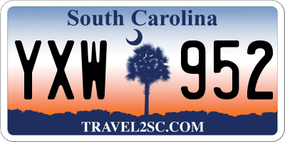 SC license plate YXW952