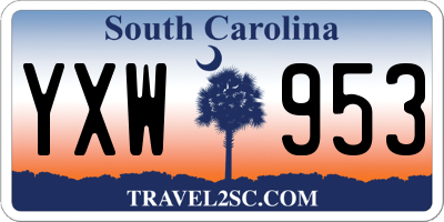 SC license plate YXW953