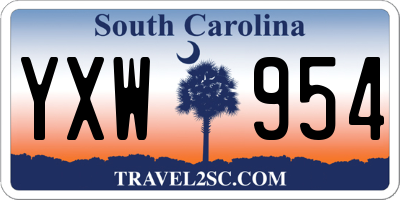 SC license plate YXW954
