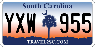 SC license plate YXW955