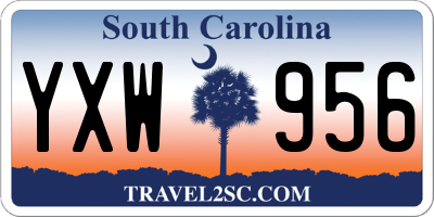 SC license plate YXW956