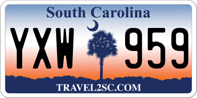 SC license plate YXW959