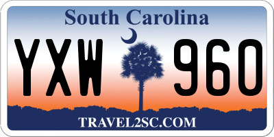 SC license plate YXW960