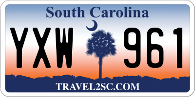 SC license plate YXW961