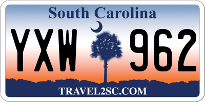 SC license plate YXW962