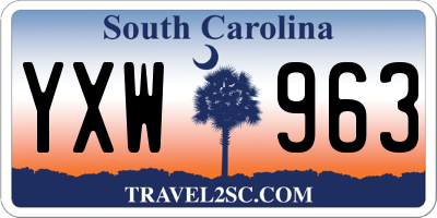 SC license plate YXW963