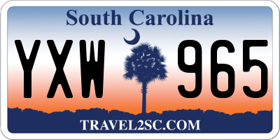 SC license plate YXW965
