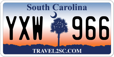 SC license plate YXW966
