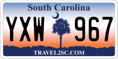 SC license plate YXW967
