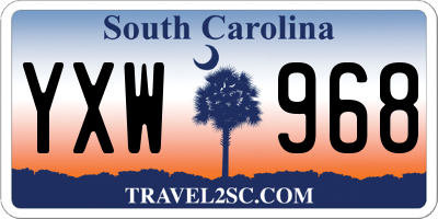 SC license plate YXW968