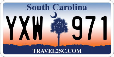 SC license plate YXW971