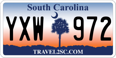 SC license plate YXW972
