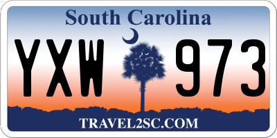 SC license plate YXW973