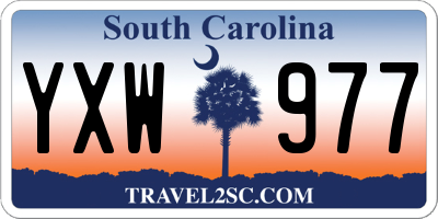 SC license plate YXW977