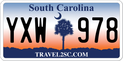 SC license plate YXW978