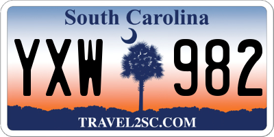 SC license plate YXW982