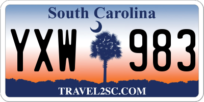 SC license plate YXW983