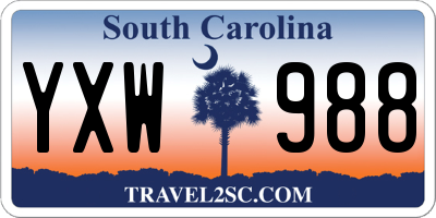 SC license plate YXW988