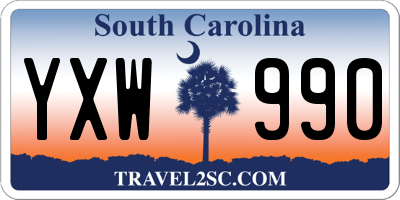 SC license plate YXW990