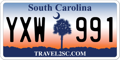 SC license plate YXW991