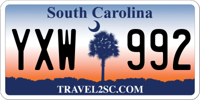 SC license plate YXW992