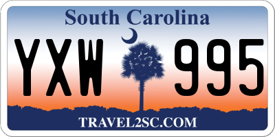 SC license plate YXW995