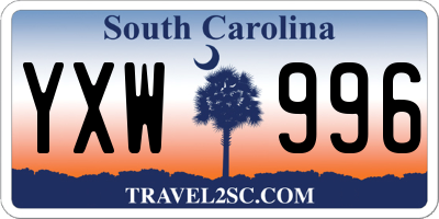 SC license plate YXW996