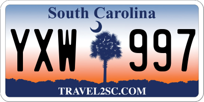 SC license plate YXW997