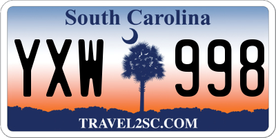 SC license plate YXW998
