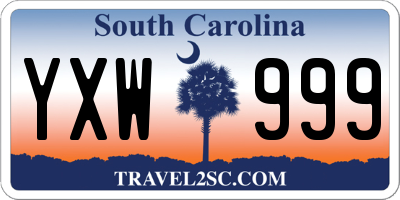 SC license plate YXW999