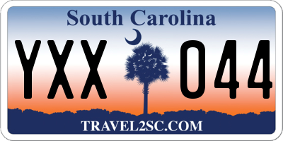 SC license plate YXX044