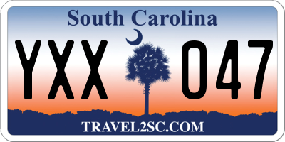 SC license plate YXX047