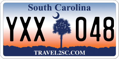 SC license plate YXX048