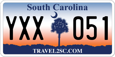 SC license plate YXX051