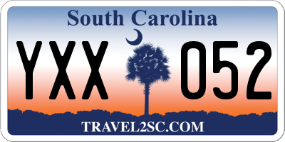 SC license plate YXX052