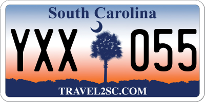 SC license plate YXX055