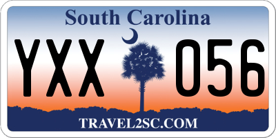 SC license plate YXX056