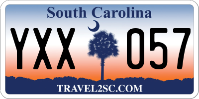 SC license plate YXX057