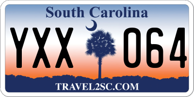 SC license plate YXX064
