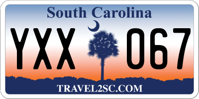 SC license plate YXX067