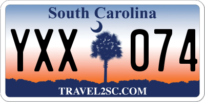 SC license plate YXX074